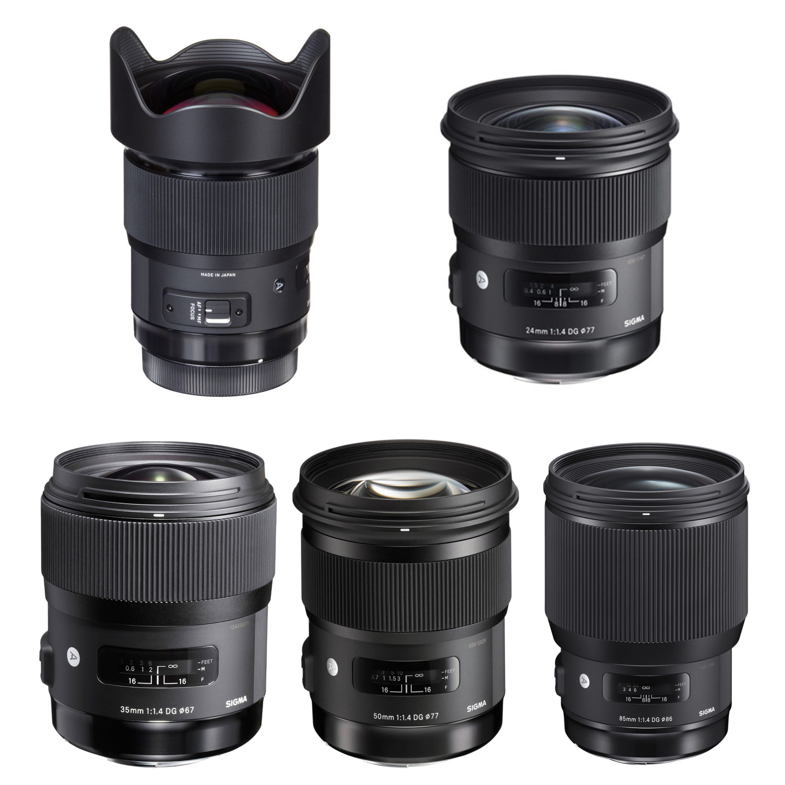 Sigma 20mm f/1.4 Art Sigma 24mm f/1.4 Art Sigma 35mm f/1.4 Art Sigma ...